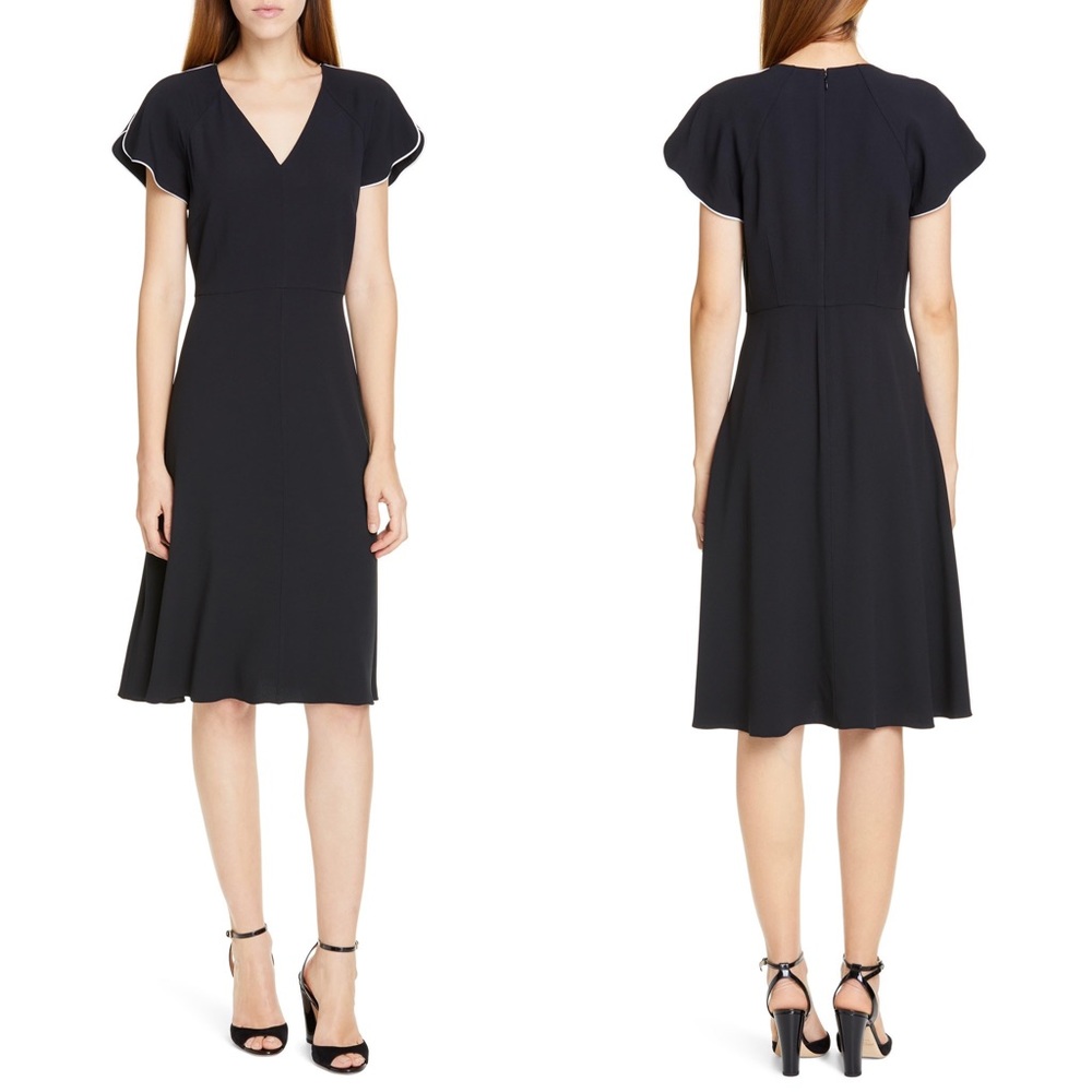 Lewit Circular Sleeve Crepe Dress